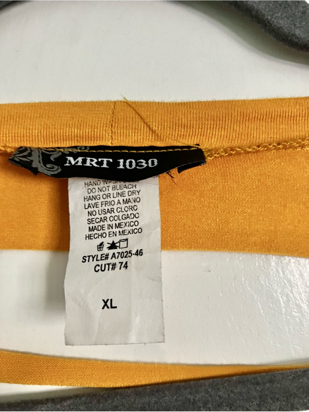 MRT 1030 Rock Graphic T-Shirt Dress XL Mustard Distressed Cutout Back Edgy - NWT - Picture 5 of 9